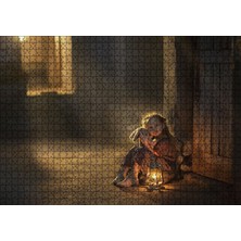 Tr Cakatablo Eski Ev Kız Çocuğu Fener Oyuncak Görseli 1000 Parça Puzzle Yapboz Mdf Ahşap
