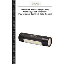Premium Avcılık Işığı Kamp Aleti Seyahat Ekipmanı Powerbank Özellikli Kafa Feneri