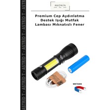 Premium Cep Aydınlatma Destek Işığı Mutfak Lambası Mıknatıslı Fener