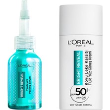 Happy Trend Paris Bright Reveal Koyu Lekelere Karşı Hızlı Etkili Yenileyici Peeling Serum 25% [aha + Bha + Pha] 25ML &spf 50+ Koyu Leke Karşıtı Fluid Günlük Yüz Güneş Kremi 50ML Cilt Bakım Seti