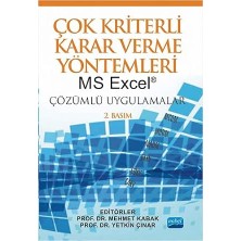 Kriterli Karar Verme Yöntemleri - Ms Excel Çözümlü Uygulamalar (Kapak Değişebilir)