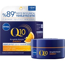Tr Q10 Energy Kırışıklık Karşıtı Yenileyici Gece Bakım Kremi 50ML,NEMLENDIRICI,C Vitamini