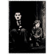 Tr Cakatablo Charlie Chaplin Çocuk Resmi Görseli 1000 Parça Puzzle Yapboz Mdf Ahşap