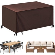 Tr Bahçe Mobilyası Örtüsü 420D Oxford-Kahverengi ||190 x 125 x 80 cm (U x G x