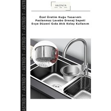 Özel Üretim Kuğu Tasarımlı Paslanmaz Lavabo Drenaj Sepeti Evye Düzeni Gıda Atık Kolay Kullanım