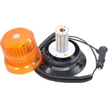 Tr NR-160290 Çakar Döner Lambası Ikaz Lambası, 80 Led, 12-24V Dc, IP56, 360 Derece Turuncu Dön