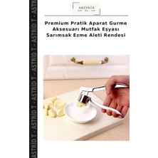 Premium Pratik Aparat Gurme Aksesuarı Mutfak Eşyası Sarımsak Ezme Aleti Rendesi