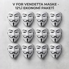 Nemere İthalat V For Vendetta Maskesi - 12'li Paket - Plastik Nemere Ithalat