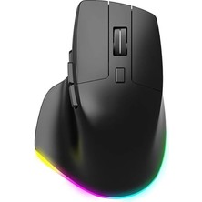 Tr Kablosuz Mouse Bluetooth 5.0/4.0 + 2.4g Ergonomik Şarjlı Sessiz Rgb Mouse Modern Tasarım Işı
