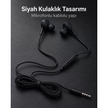 Nemere İthalat Silikon Uçlu Mikrofonlu Siyah Kablolu Kulak Içi Kulaklık Nemere Ithalat