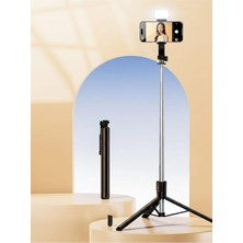 Tr Portatif 170 cm Selfi Çubuğu - Katlanabilir Ayaklı Tripod Uzaktan Kumandalı Fotoğraf Çekim