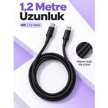 Nemere İthalat Telefon ve Tablet Için Type C To Type C Örgülü Şarj Kablosu Nemere Ithalat
