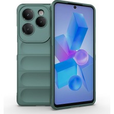 Infinix Hot 40 Pro ile Uyumlu Kılıf Koyu Yeşil Kinet Silikon Kapak (Infinix Hot 40 Pro ile Uyumlu, K