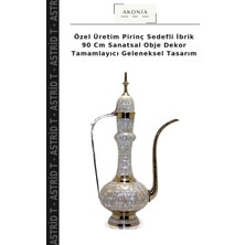 Özel Üretim Pirinç Sedefli Ibrik 90 cm Sanatsal Obje Dekor Tamamlayıcı Geleneksel Tasarım