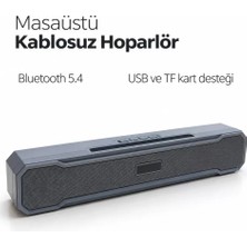 Nemere İthalat Metal Izgara Ön Yüzeyli Uzun Gövdeli USB Destekli Kablosuz Masaüstü Hoparlör Nemere Ithalat