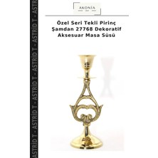 Özel Seri Tekli Pirinç Şamdan 27768 Dekoratif Aksesuar Masa Süsü