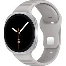 Watch 8 (40MM/44MM) ve Watch 8 Classic (46MM) Için Konforlu ve Yumuşak Rugged Silikon Kordon (Gri)