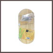 Bezos Bambu Oval Sunumluk ECO123