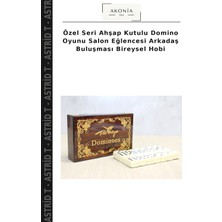 Özel Seri Ahşap Kutulu Domino Oyunu Salon Eğlencesi Arkadaş Buluşması Bireysel Hobi