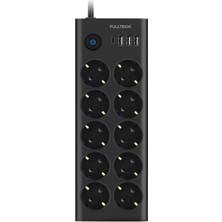 Magicool Rsk Fulltech FTR14 Type-C Girişli Akım Korumalı 10’lu Priz, 3 USB