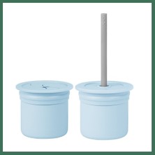 Bezos Pipetli Silikon Bardak Seti Mineral Blue / Powder Grey · Renk: Mineral Blue / Powder Grey Bss