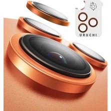 Pratik Ev Premium Safir Kamera Lens Koruyucu iPhone 17 Pro; 17 Pro Max, Havacılık Sınıfı Alüminyum Çerçeve, Ultra Hd Netlik, Çizilmeye Karşı Üstün Koruma (Cosmic Orange, iPhone 17 Pro; 17 Pro Max)