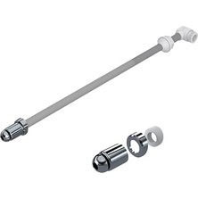 Pratik Ev 34 cm Krom Uçlu Taharet Çubuğu – Klozet Uyumlu, Dayanıklı ve Pratik Bağlantı Parçası