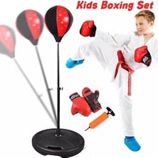 Pratik Ev Boks Standı 90-120 cm Refleks Topu Boks Seti Eldiven Hediye LYT-112