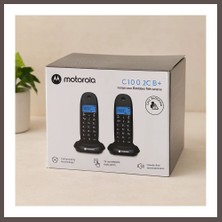 Bezos Kablosuz Dijital 2'li Telefon Seti - Arayan No Görme, 50 Hafıza (Siyah) ECO123