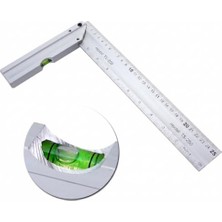Pratik Ev Alüminyum Gönye Profesyonel, 250 Mm, Ölçüm Aracı, Alüminyum L Gönye Su Terazili Cetvel Kaynak Kaynakçı Marangoz Gönyesi 250 mm