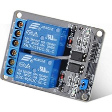 Pratik Ev 2 Kanal 5V Röle Modül - Ac 250V 10A - Optokuplör Izolasyonlu