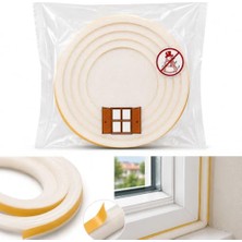 aklow akyoleticaret Pencere Bandı 5 Metre – Rüzgar ve Toz Önleyici Izolasyon Bandı | Kendinden Yapışkanlı, Beyaz Renk, Köpük Malzeme, Kapı ve Pencere Için, Hava Sızdırmazlık