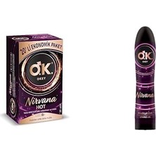 aklow akyoleticaret Paket — Nirvana Hot Afrodizyak ve Isıtıcı Etkili & Ultra Kabartmalı Ekonomik Prezervatif (1 x 20 Adet) + Nirvana Afrodizyak Etkili Uyarıcı Jel (1 x 100 Ml)