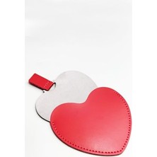 aklow akyoleticaret Kapli Çanta ve Cep Makyaj Aynası, 5 x 6 Cm, Kırmızı