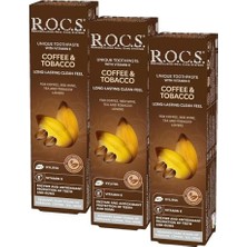 aklow akyoleticaret Rocs Lekelere Karşı Coffee&tobacco Diş Macunu - 74G (3 Paketi)