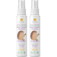 aklow akyoleticaret Organik Sertifikalı Kolay Tarama Saç Spreyi, 100 Ml, Çocuklar ve Hassas Saçlar Için (2 Paketi)