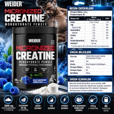 Weider Micronized Creatine 200 Mesh Creapure 300 Gram - Blue Rasperry