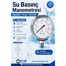 aklow akyoleticaret Ozon Plus Manometre 0-16 Basınç Ölçer - Basınç Göstergesi