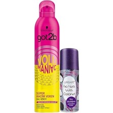 aklow akyoleticaret Sprey, GOT2B Volumaniac, 300 ml + Urban Go Nuts With Coconut Kuru Şampuan 75 ml Seti
