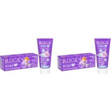 aklow akyoleticaret Kids 4-7 Yaş Florürsüz Diş Macunu Balon Sakızı Tadında (2 Paketi)