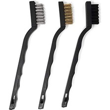 aklow akyoleticaret 3'lü Set Mini-Fırça Pirinç Paslanmaz Çelik Naylon Rost Renk Metal Temizleyici Kir, Kaynak Schlacken Ter Rost Temizliği Için Kullanışlı