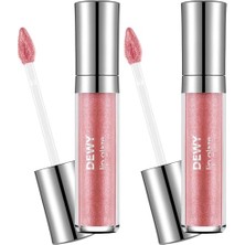 aklow akyoleticaret Dudak Parlatıcısı, Dewy Lip Glaze Parlak & Dolgun Görünüm Veren Yapışmayan, 027 Perfect Moments (2 Paketi)