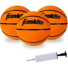 aklow akyoleticaret Mini Basketbol Topu, 12.7 Cm, Pompalı, 3'lü Paket