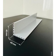 aklow akyoleticaret Plastik L Profil Köşebent 40X40 mm 4 Adet x 1 Metre Çift Cidarlı, Uv ve Su Dayanımlı, Hafif ve Sağlam Yapı, Siyah, Gri, Beyaz Renk, Darbe Dayanımlı, Parlak Yüzey