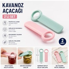 Kazan Hobi Kavanoz, 2'li Açacağı Seti – Pratik Kapak Açma Aparatı Mutfak Yardımcısı, Ergonomik Tasarım, Bpa Içermez, 11,5 cm Kompakt Boy, Pastel Renkler, Kaymaz Tutuş