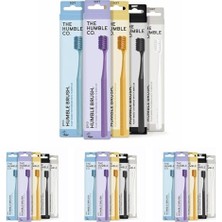 Kazan Hobi Diş Fırçası, Humble Brush Adult Soft - 7.000 Kıl Içeren Bitki Bazlı, (Renk Asortili) (4 Paketi)
