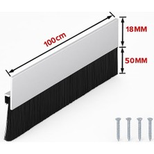 Kazan Hobi Fırça — Ayrıntıshop Alüminyum Kapı Altı Fırça Fitil 100 cm | Kapı Altı Kıl Süpürgesi (5 Cm)