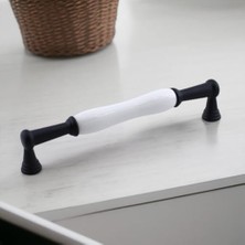 Kazan Hobi Dolap, Anav Porselen Kulp 192 mm Mobilya Çekmece Mutfak Dolabı Kapak Kulpları Kulb Kulpu Siyah