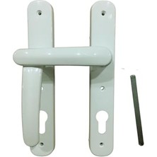 Kazan Hobi Pvc Pimapen Banyo Wc Plastik Sac Destekli Kapı Kolu Takımı (1, Beyaz, Kilit Yuvalı)