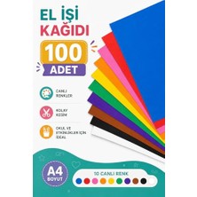 Kazan Hobi 100 Adet A4 Elişi Kağıdı Karışık Renk